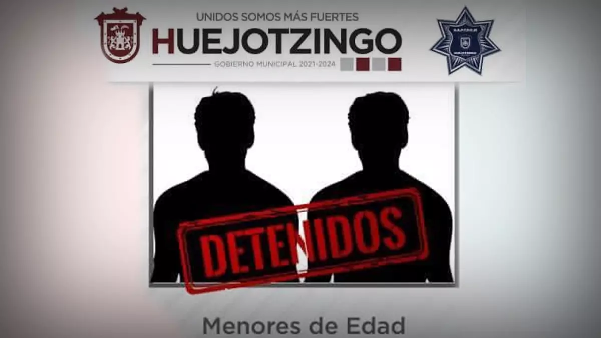 Detienen a dos jóvenes por robo y abuso sexual en Huejotzingo.