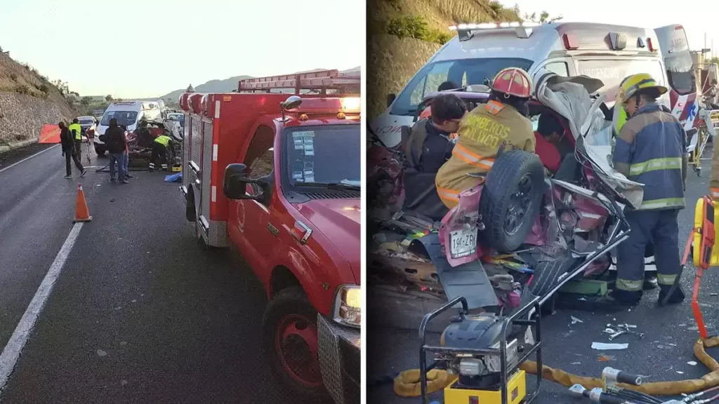 Un muerto y cuatro prensados deja accidente en la Puebla-Atlixco.