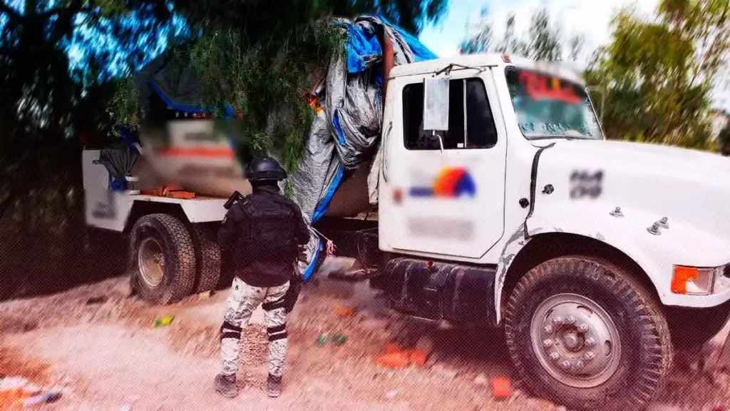 Guardia Nacional encuentra 5 pipas de huachigas en Tepeaca