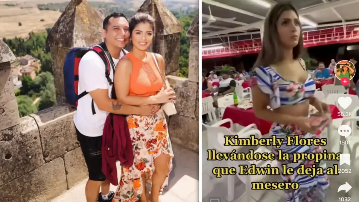¡Tacaña! Kimberly Flores, esposa de Edwin Luna, se llevó la propina de un mesero