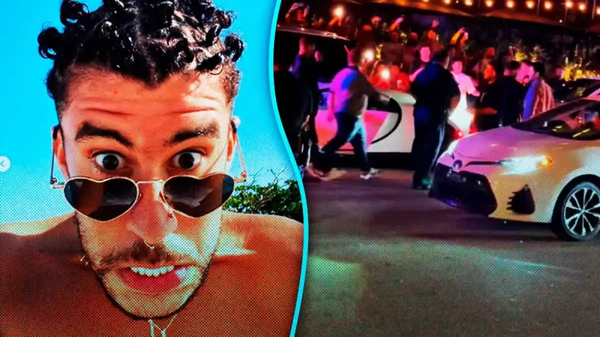¡Qué bueno que no fui yo! Fanática choca el lujoso auto de Bad Bunny