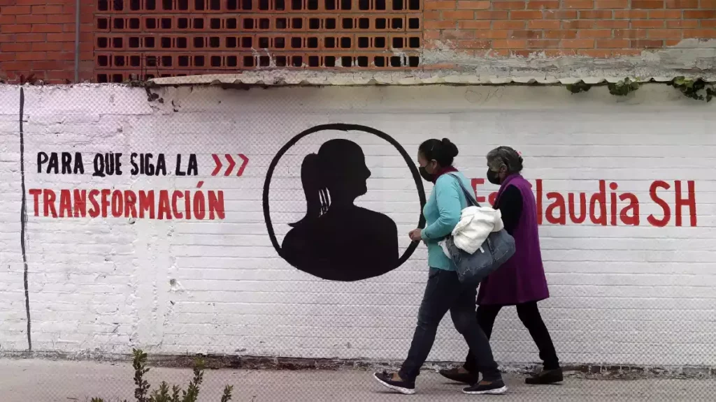 Este es el despliegue propagandístico de Claudia Sheinbaum en la ciudad de Puebla.
