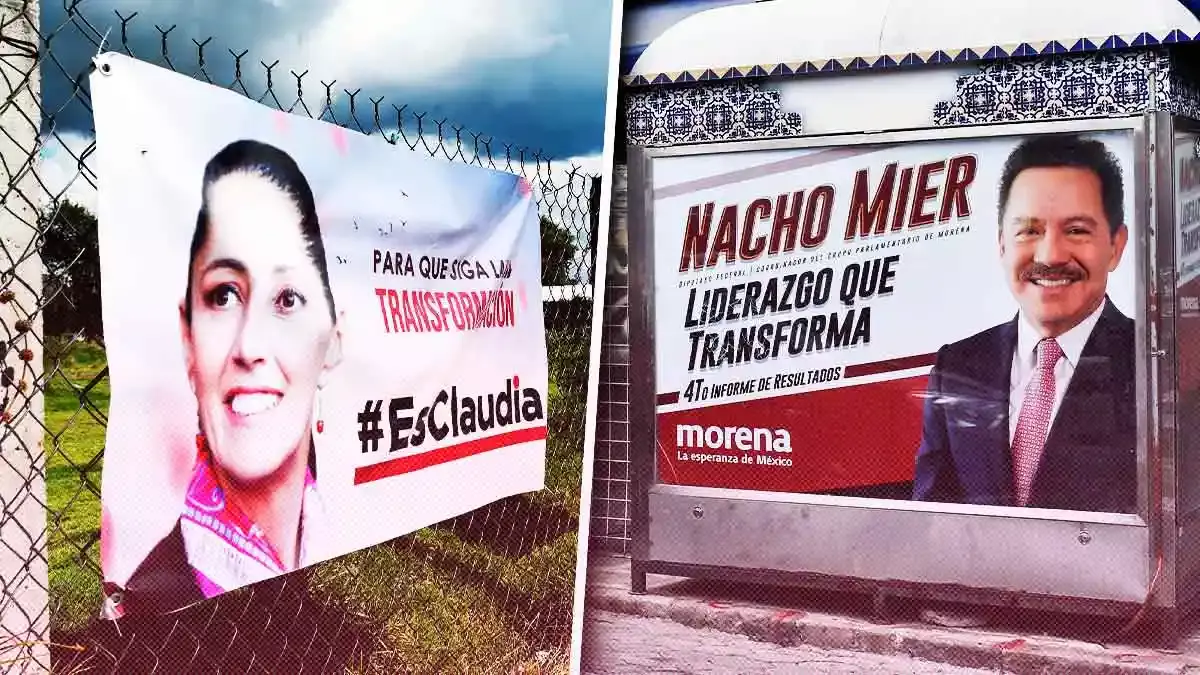 Con espectaculares y propaganda ilegal, morenistas se promocionan en Puebla rumbo al 2024