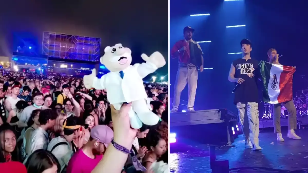 ¡Insólito! Decomisan más de 40 simipeluches en concierto de BTR en Guadalajara.