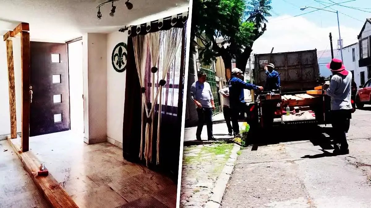 Por invadir vía pública, demuelen parte de su casa; pide intervención de Eduardo Rivera