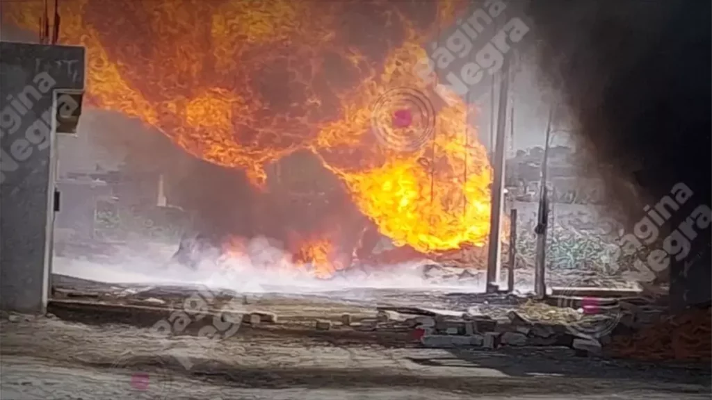 Explota toma clandestina en Amozoc.