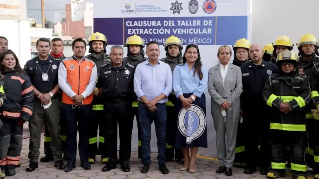 Conmemora Protección Civil de San Andrés Cholula Día Del Bombero con taller de extracción vehicular