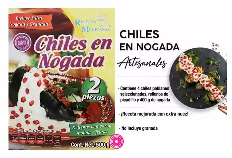 ¡Pero sin granada! Supermercados de Puebla venden Chiles en Nogada congelados
