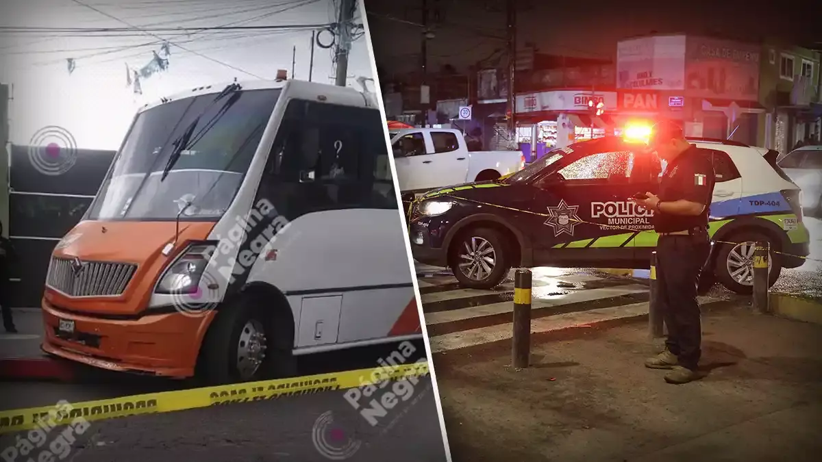 Solo en un día, rutas de transporte matan a dos personas en Puebla.