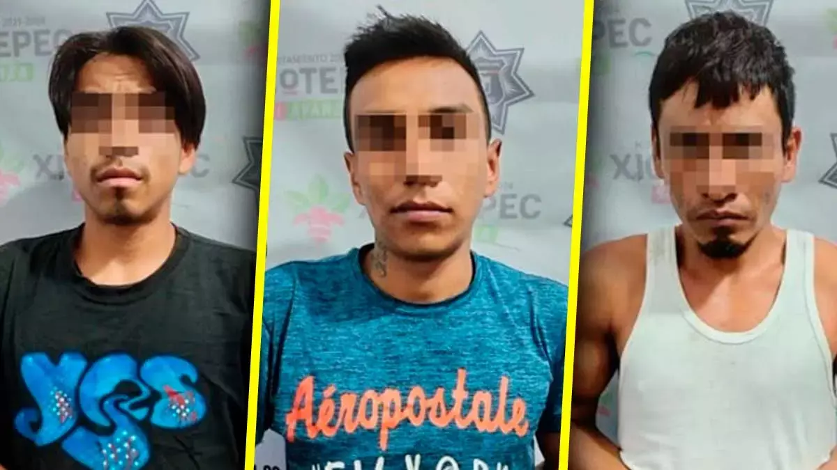 Asegura SSPTM de Xicotepec a tres masculinos en posesión de aparente marihuana