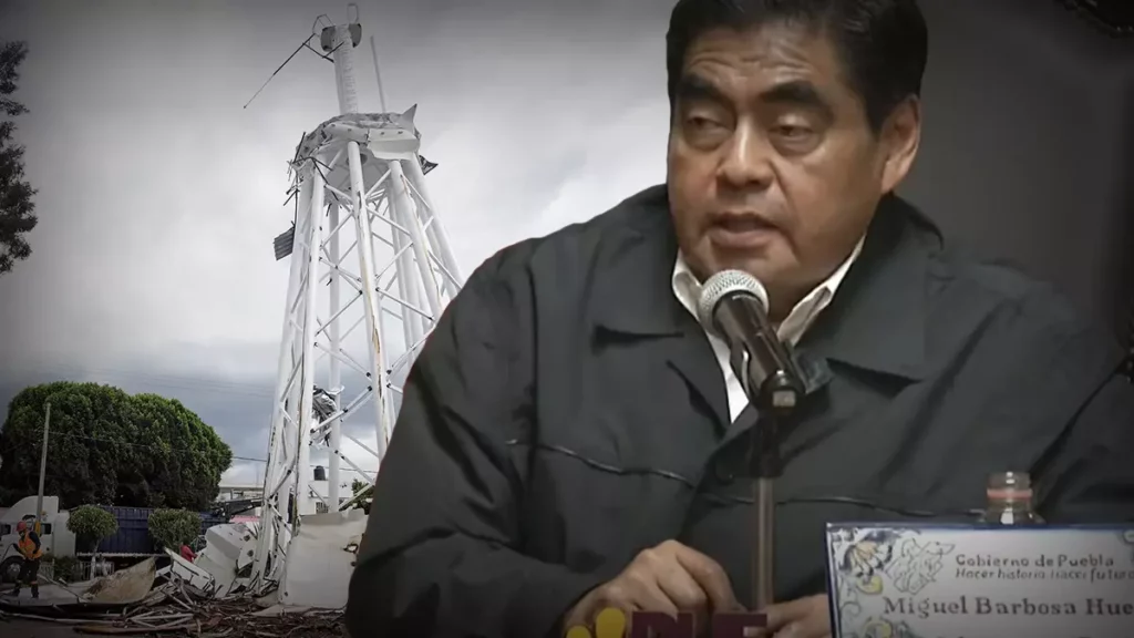 Se investigará a fondo la caída del tanque de agua en Texmelucan: Barbosa.