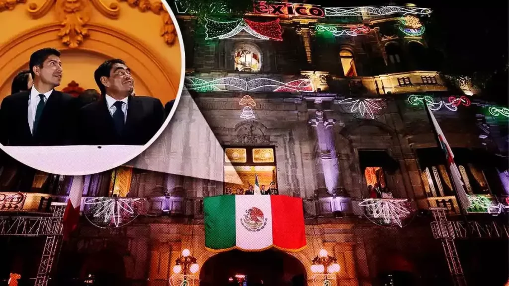 Con el lema “Que reviva Puebla”, Barbosa encabeza el Grito junto a Eduardo Rivera