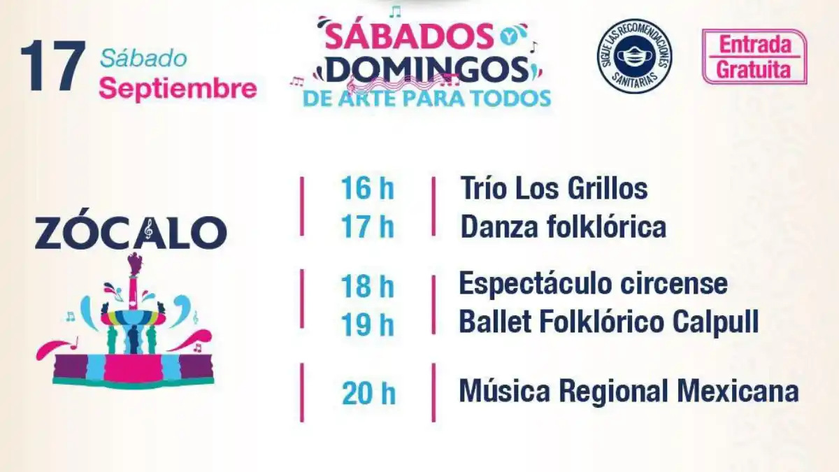 En la capital poblana las fiestas patrias siguen con actividades artísticas y culturales gratuitas