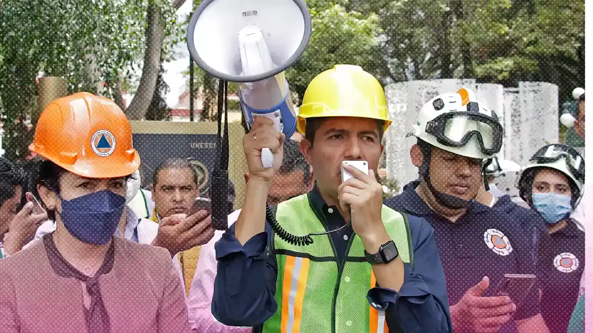 Eduardo Rivera reporta saldo banco tras sismo de 7.7 grados en Puebla