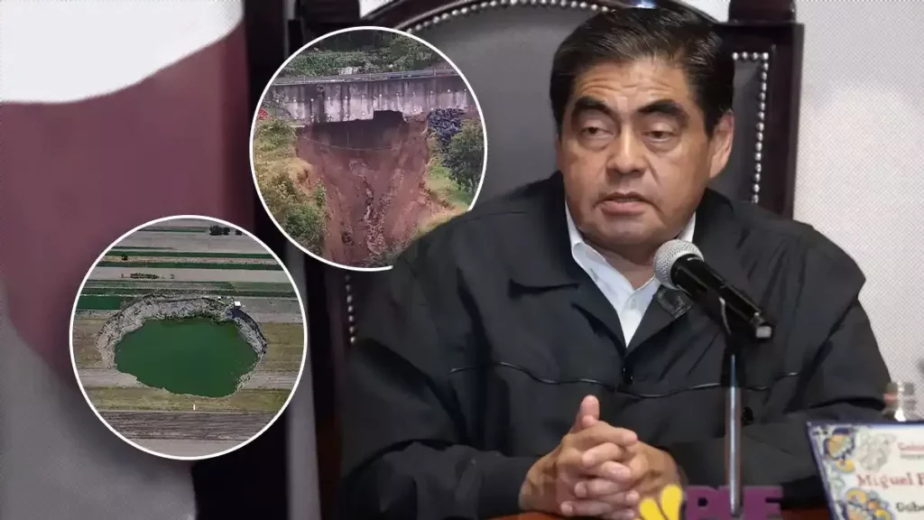 En Puebla se han formado tres socavones, confirma Barbosa.