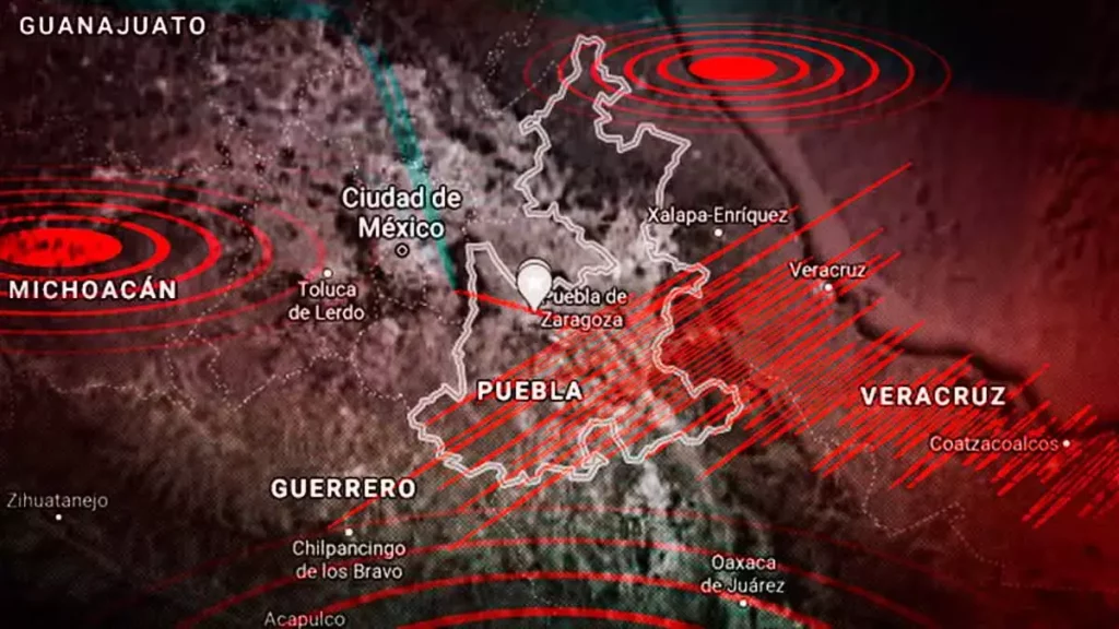 Dos sismos con epicentro en Puebla, catalogados como de mayor magnitud en México