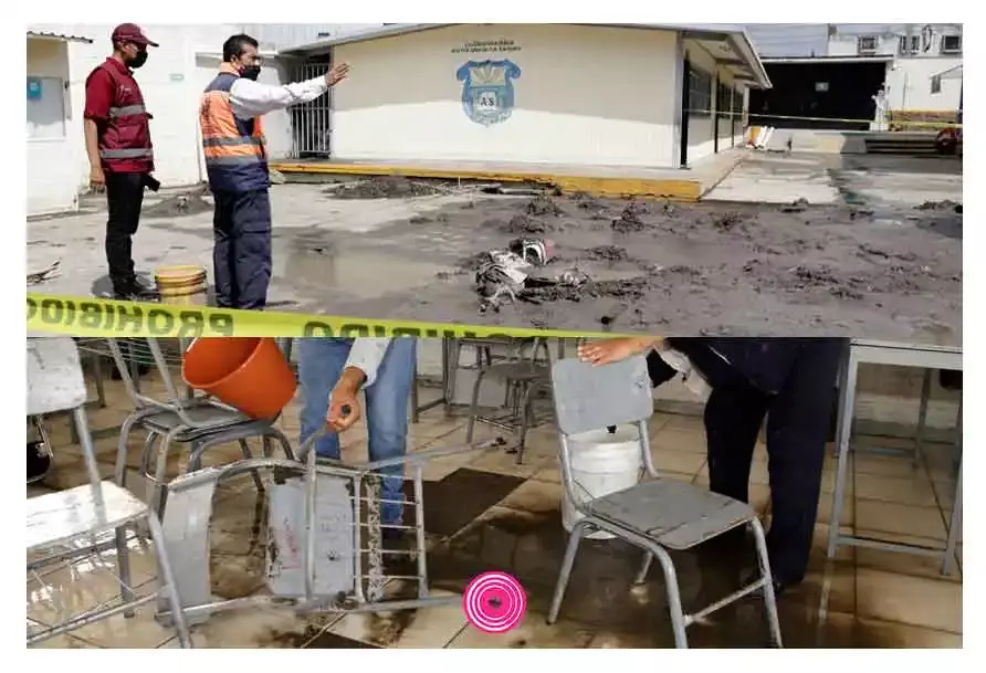 El sábado 24 de septiembre, el desbordamiento del Río Alseseca dejó inundaciones en varias escuelas