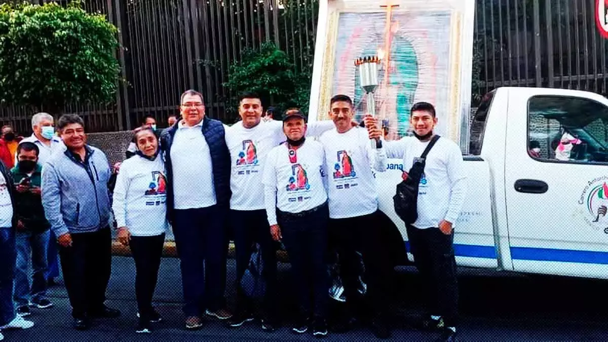 La Antorcha Guadalupana llegó a Puebla y se dirigen a Nueva York