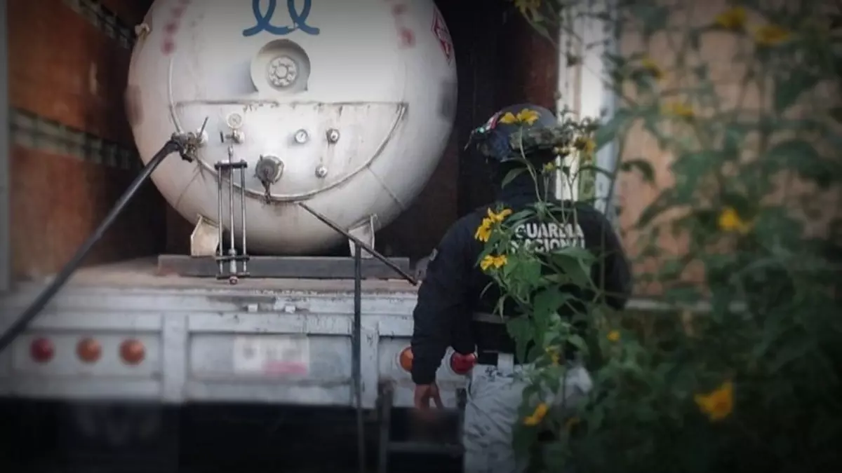 Localiza Guardia Nacional contenedor de gas LP robado en Xoxtla