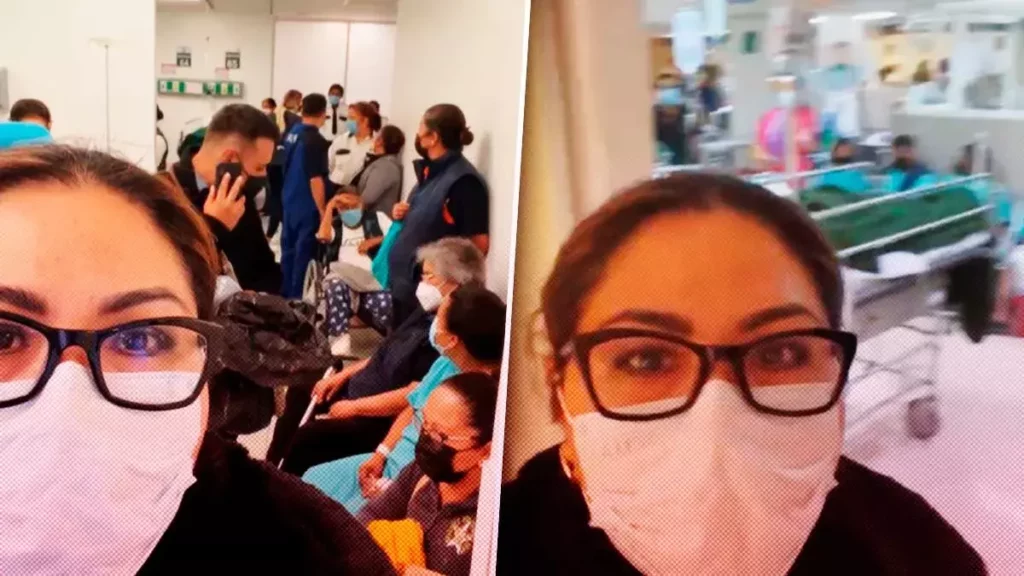 Genoveva Huerta transmite desde el IMSS La Margarita y exhibe hacinamiento