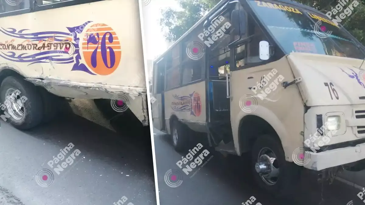 Choque entre ruta 76 y un auto en el Centro de Puebla deja a tres lesionados.
