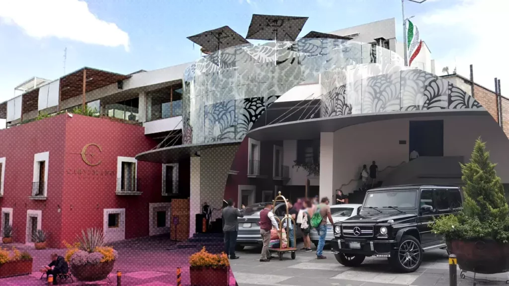 Nuevamente, poblanos acusan al Hotel Cartesiano por invadir vía pública