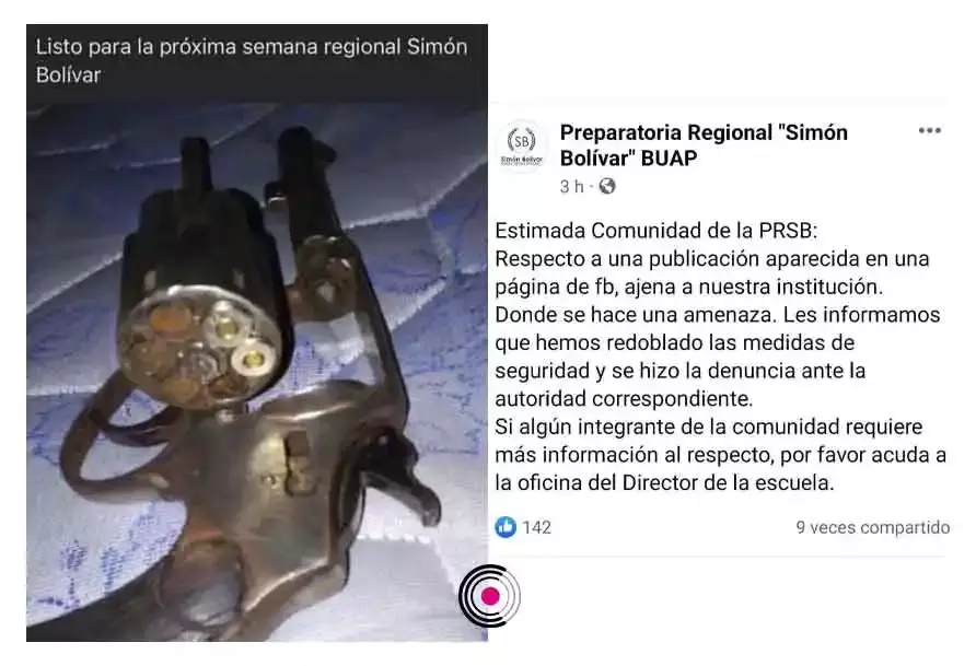 Descarta BUAP tiroteo en Prepa Simón Bolívar de Atlixco