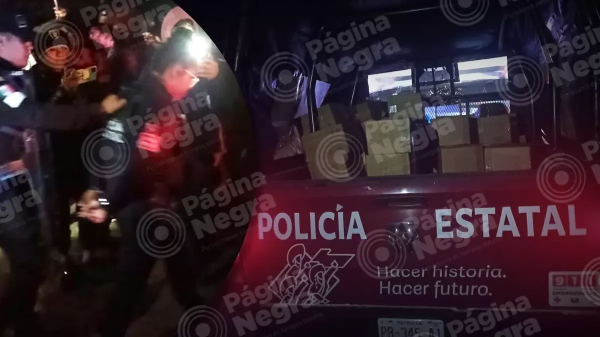 Detienen a 15 policías de Puebla y Veracruz por saqueo a camión en Esperanza.