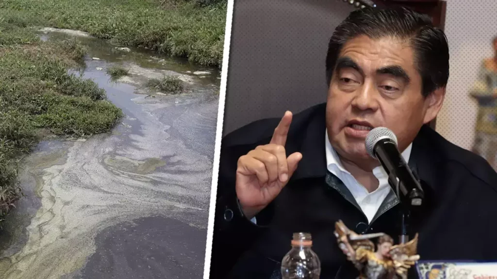 Barbosa exige a Tlaxcala acciones para detener descargas contaminantes al Atoyac.