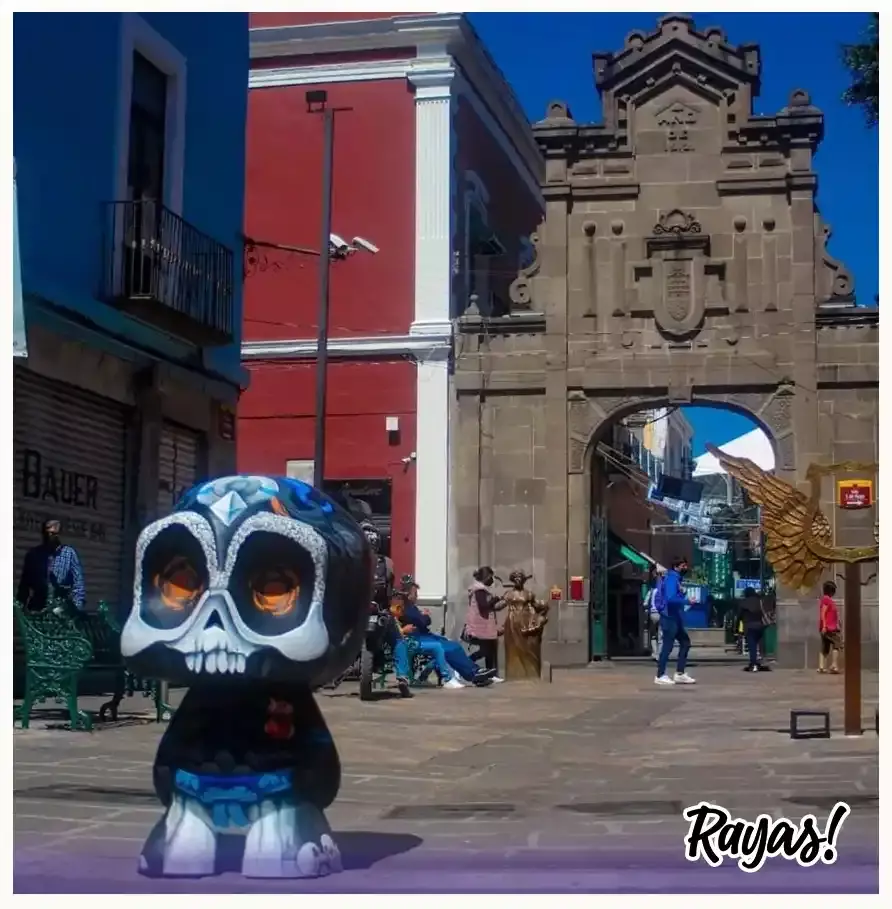 Calaveras coloridas de 'Me lleva la Huesuda' llegan a Puebla y Atlixco