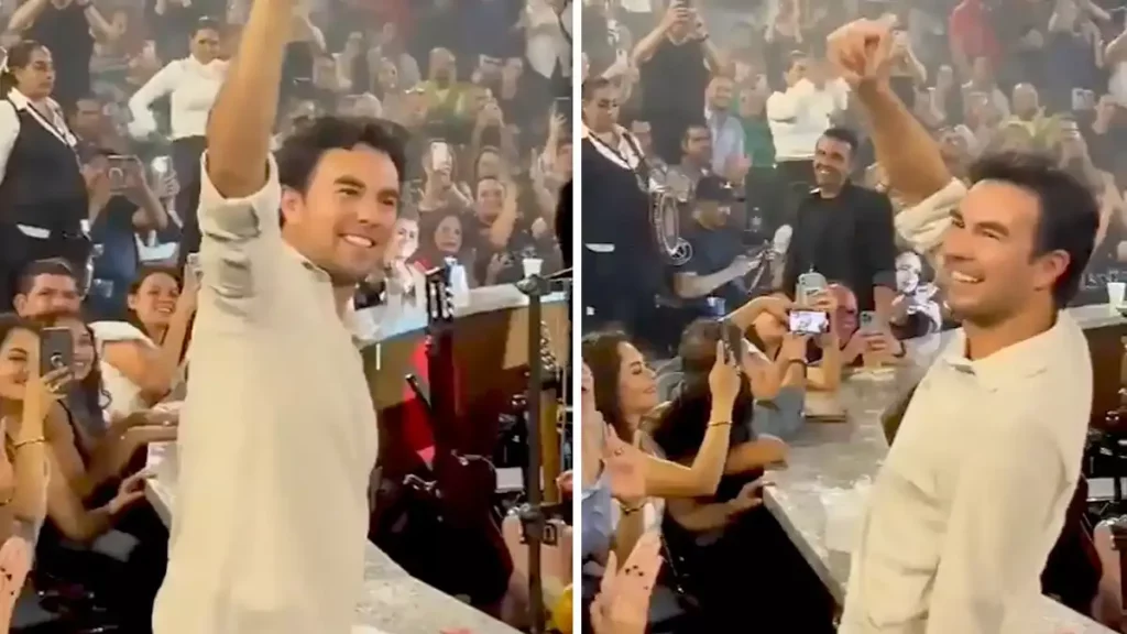 Checo Pérez se roba los aplausos en concierto de Carlos Rivera