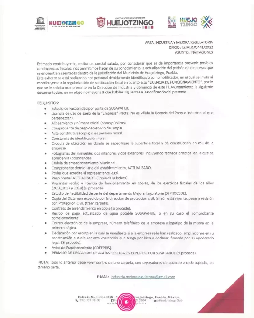 Empresa del presidente de Canacintra opera sin permisos en Huejotzingo.