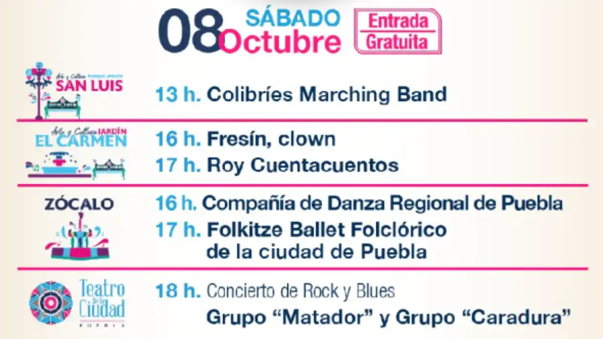 Fin de semana de Arte y Cultura en Puebla, gracias a las actividades que promueve el Gobierno Municipal