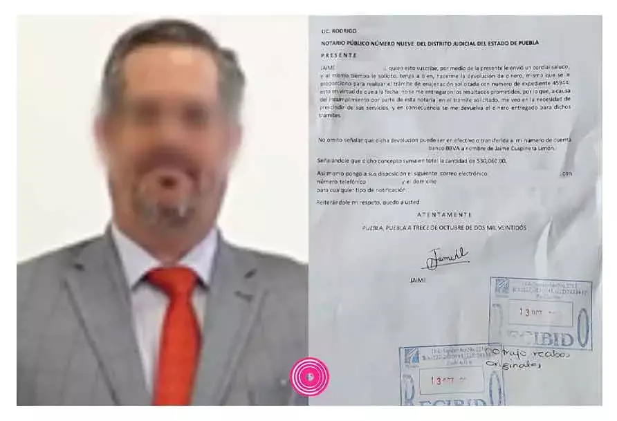 Notario 9 defrauda a poblano; le roba más de 500 mil pesos