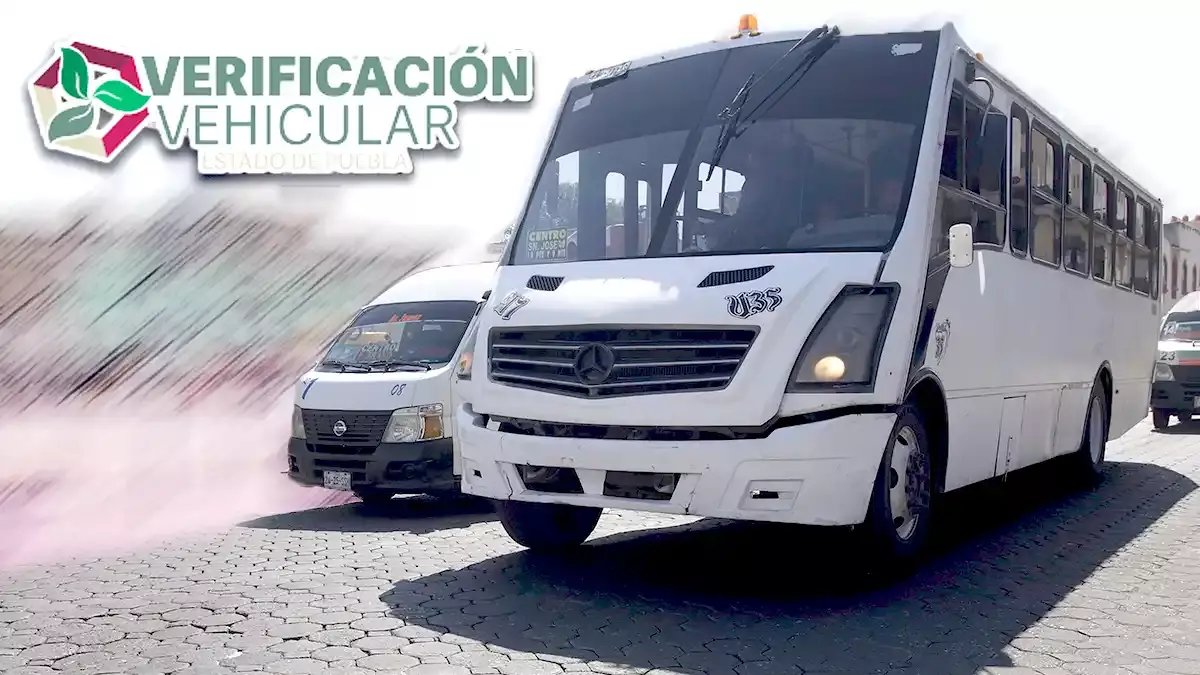 Verificación será obligatoria este año para el transporte público de Puebla.