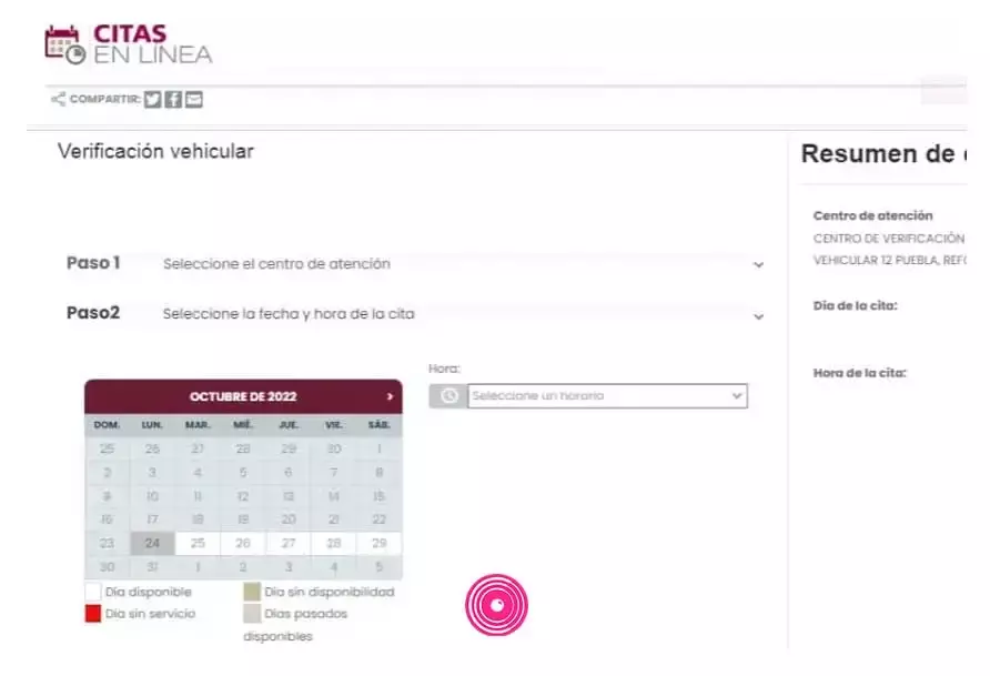 Días dsponiblespara verificación