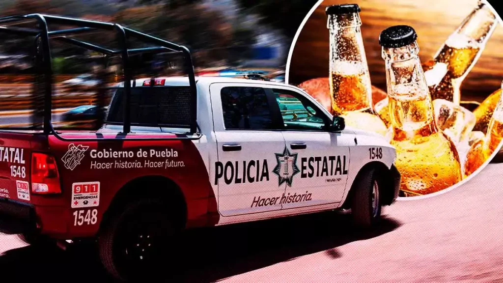 Suspenden a Policía Estatal que fue captado comprando cervezas en Tehuacán
