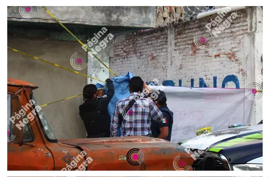 Policía en la zona acordonada