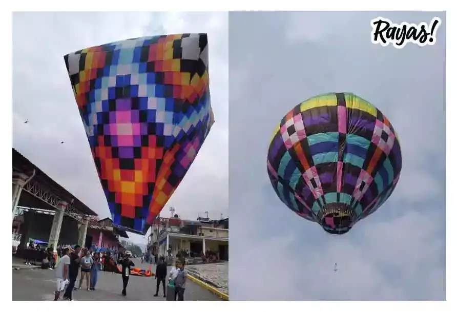 Globos de papel decoraron el cielo de la Sierra Nororiental de Puebla
