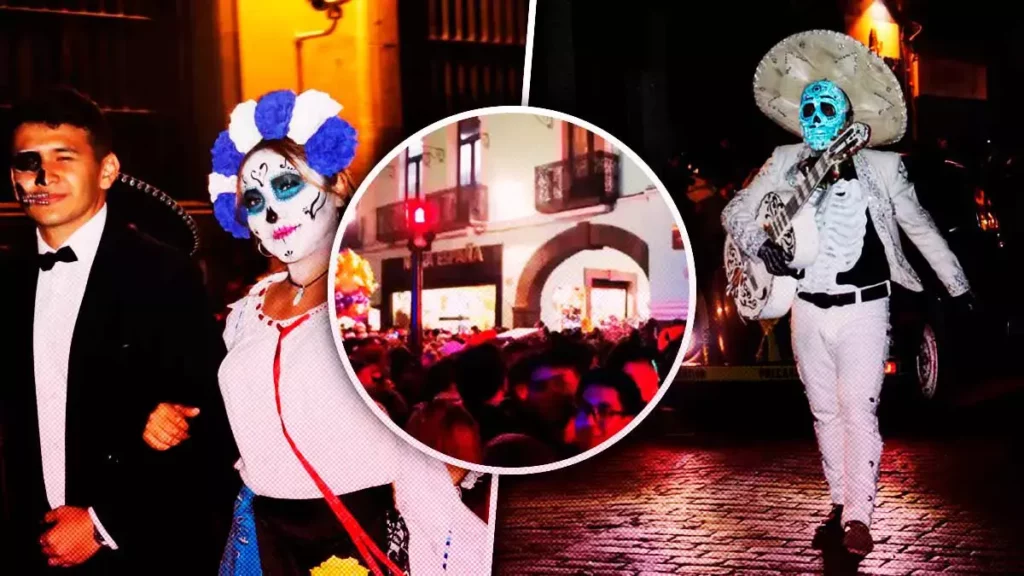 Poblanos atiborran el Centro Histórico y disfrutan del Desfile de Calaveras