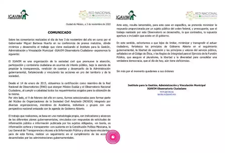 Igavim le responde a Barbosa: “Contradice la supuesta apertura e inclusión de su gobierno”