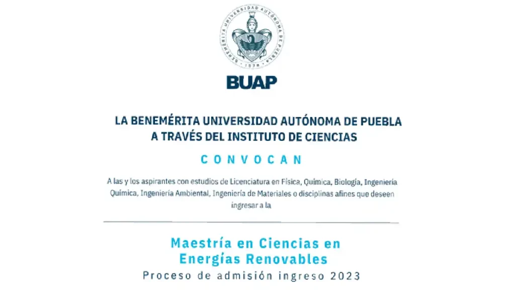 Apuesta la BUAP a formar especialistas en energías renovables