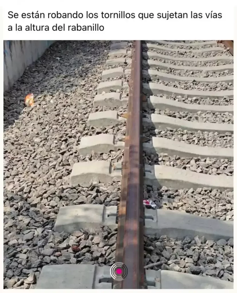 Roban tornillos de las vías del tren a la altura del Río Rabanillo