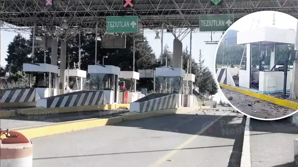 Normalistas de Teteles toman y destrozan la caseta de Atempan.