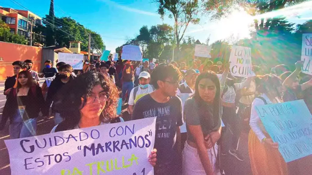 Alumnos BUAP se manifestaron para pedir libertad de sus compañeros detenidos