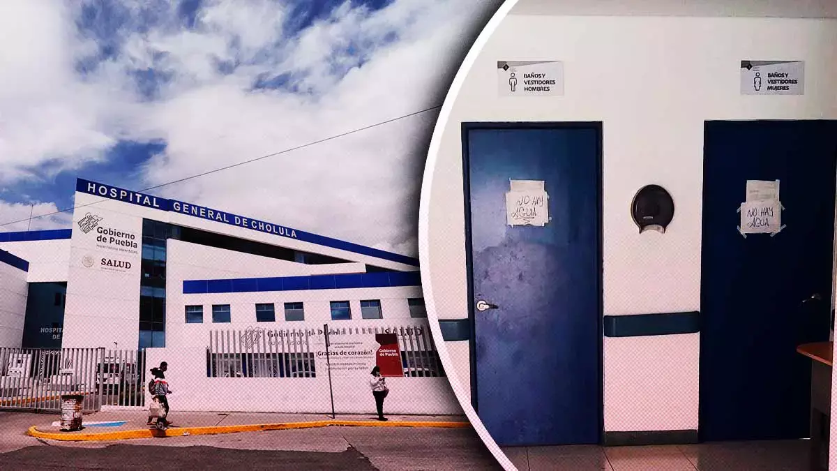 Llevan días sin agua en Hospital General de Cholula; temen que sea foco de infección