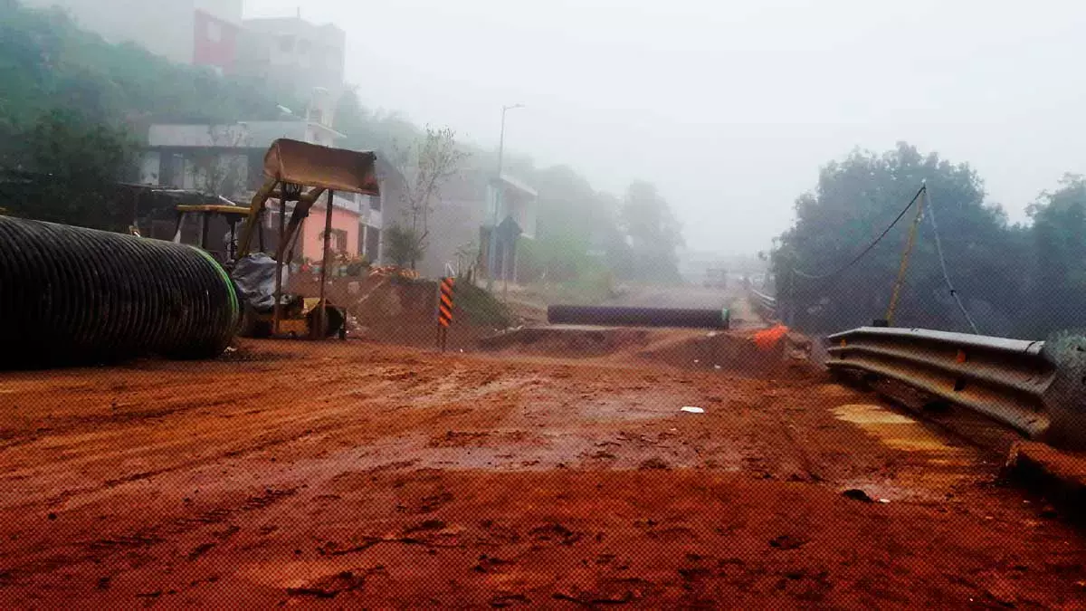 Obras en socavón de Tlatlauquitepec van lentas, tienen 20% de avance: vecinos