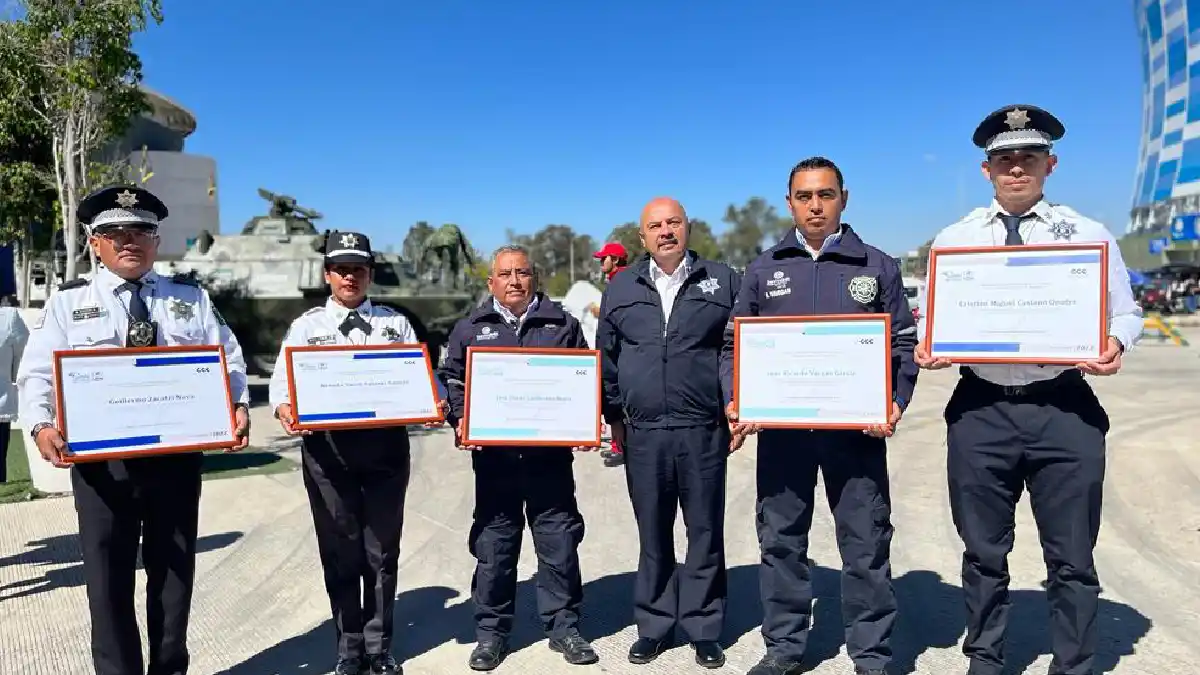 Por su desempeño, reconocen a policías de la SSPPC de San Andrés Cholula