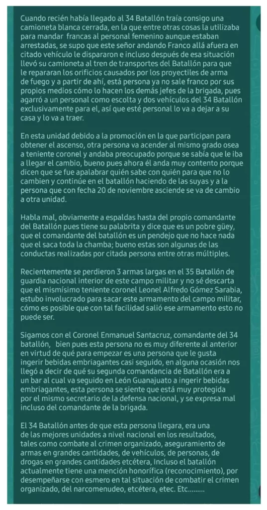 Escándalo en Guardia Nacional: sargentos acusan a mandos de Guanajuato de apoyar al narco
