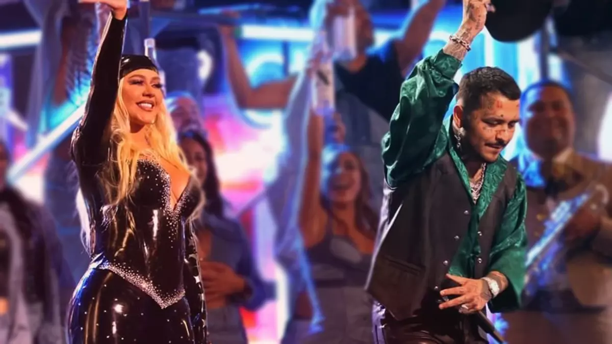 Christian Nodal y Christina Aguilera sorprendieron en los Latin Grammy